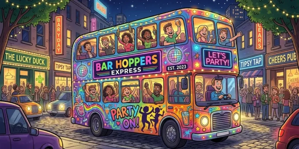 Funny Party Bus Names for Bar Hopping